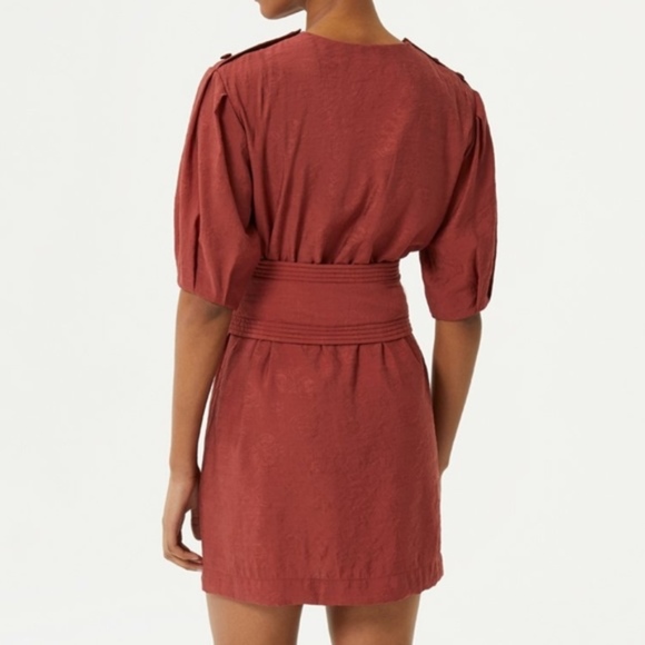 Rebecca Minkoff Juno Dress Burnt Henna 356 - Picture 2 of 5